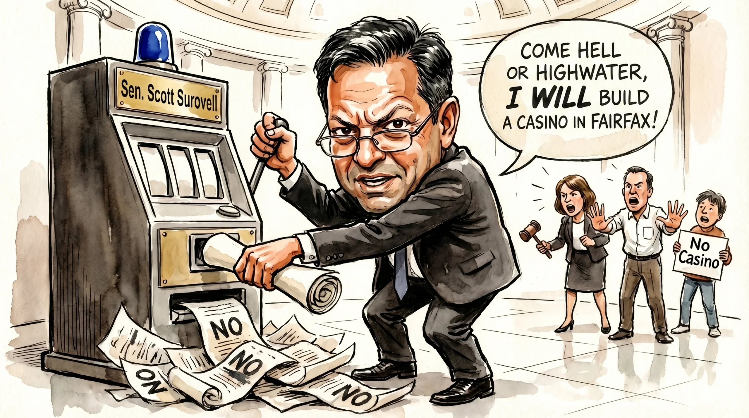 Spanberger Said No. His Own Party Said No. His Own Neighbors Said No. Scott Surovell Still Wants a Casino in Tysons.