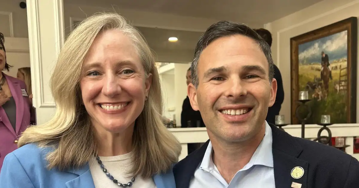 Virginia Governor Abigail Spanberger with Delegate Dan Helmer