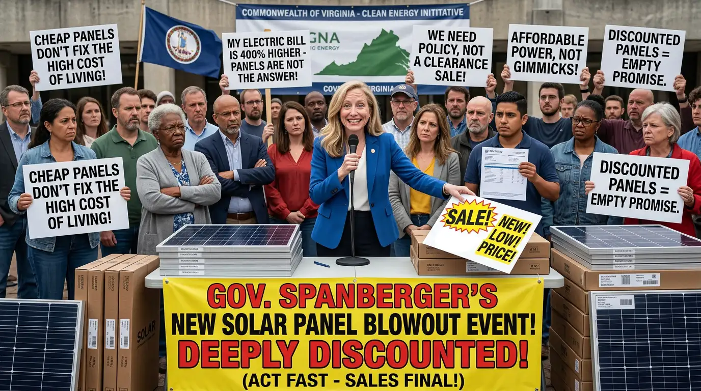 Virginia’s Power Demand Is Headed Up 183%. Spanberger’s Answer Is a Group Discount on Solar Panels.